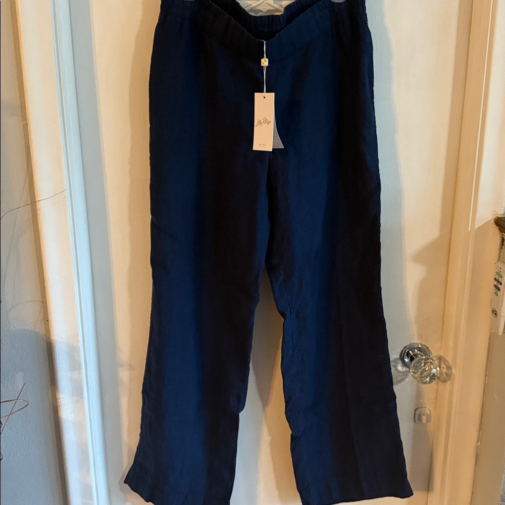 Lilly Pulitzer Blue Wide Leg Trousers